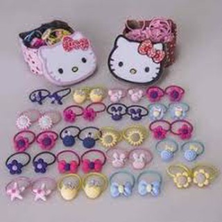 Hộp chun buộc tóc Hello Kitty (40 dây)