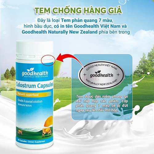 Sữa non GoodHealth Colostrum Capsules hỗ trợ tăng cường sức đề kháng