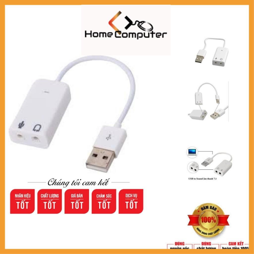 Cáp Chuyển Đổi, Cáp Usb sound 7.1 Có Dây. Biền Cổng Usb Ra Chân Audio + Mic BH 6 Tháng - Home.mall
