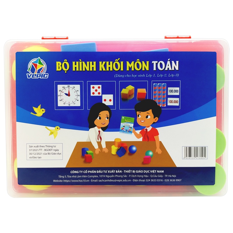 Bộ 2 Hộp Thực Hành Toán Lớp 3 Dùng Cho Học Sinh
