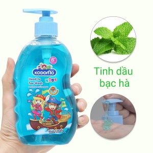 (Chính Hãng) Tắm Gội 2in1 Cho Bé Từ 6 Tuổi Kodomo 400ml Thái