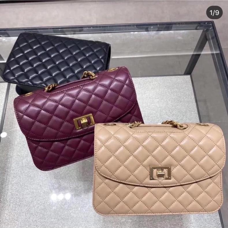 Túi ô trám quai xích da mềm mướt hàng cao cấp