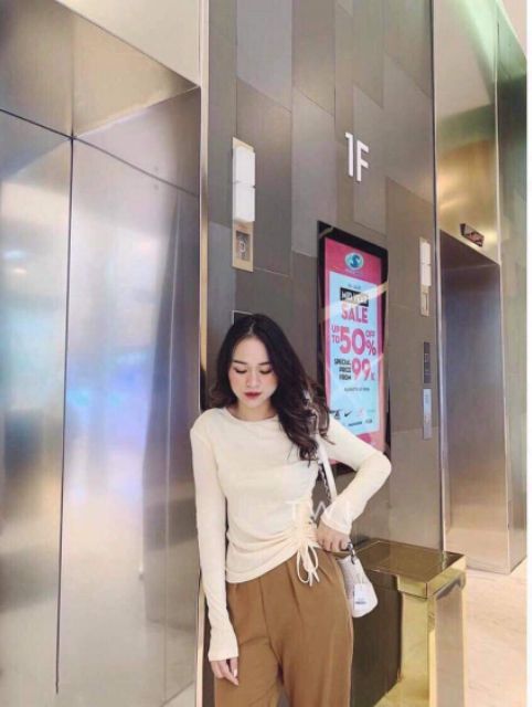 Áo rút eo thun gân | BigBuy360 - bigbuy360.vn