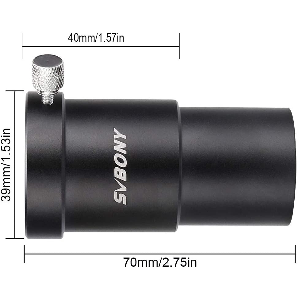 Ống mở rộng kính thiên văn SVBONY SV157 chuyển đổi thị kính chấp nhận bộ lọc tiêu chuẩn 1,25 inch (56mm/70mm)
