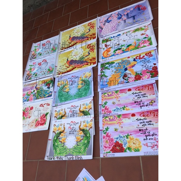 Tranh đính đá đồng hồ thành phẩm VS063 , VS361 , Vs278 , LV360 , Lv447 , Vs492 , Vs36 , Vs248 , Df436 ( đã đính )