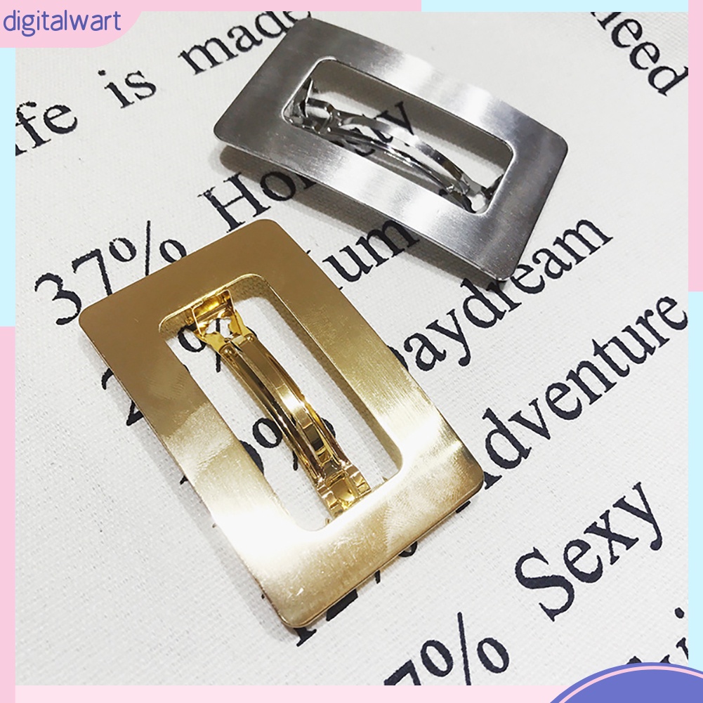 Kẹp Tóc Kim Loại Hình Chữ Nhật Thời Trang Cho Nữ