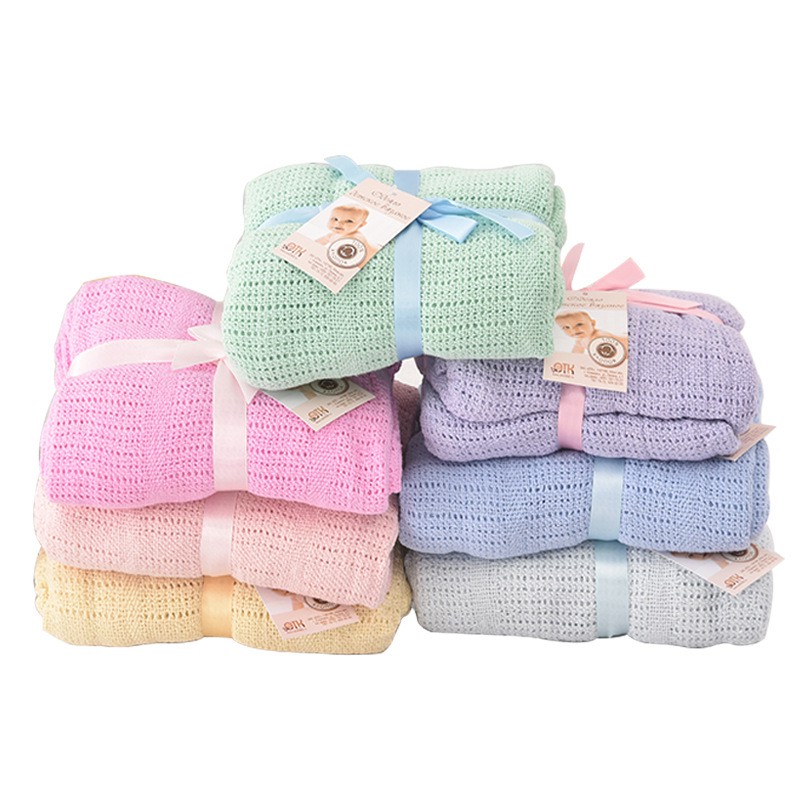 Chăn Lưới Xuất NGA Bốn Mùa Size 1x1.4M 100% Cotton Thông Thoáng Không Mồ Hôi Chống Ngạt Cho Bé Yêu, TOGABO