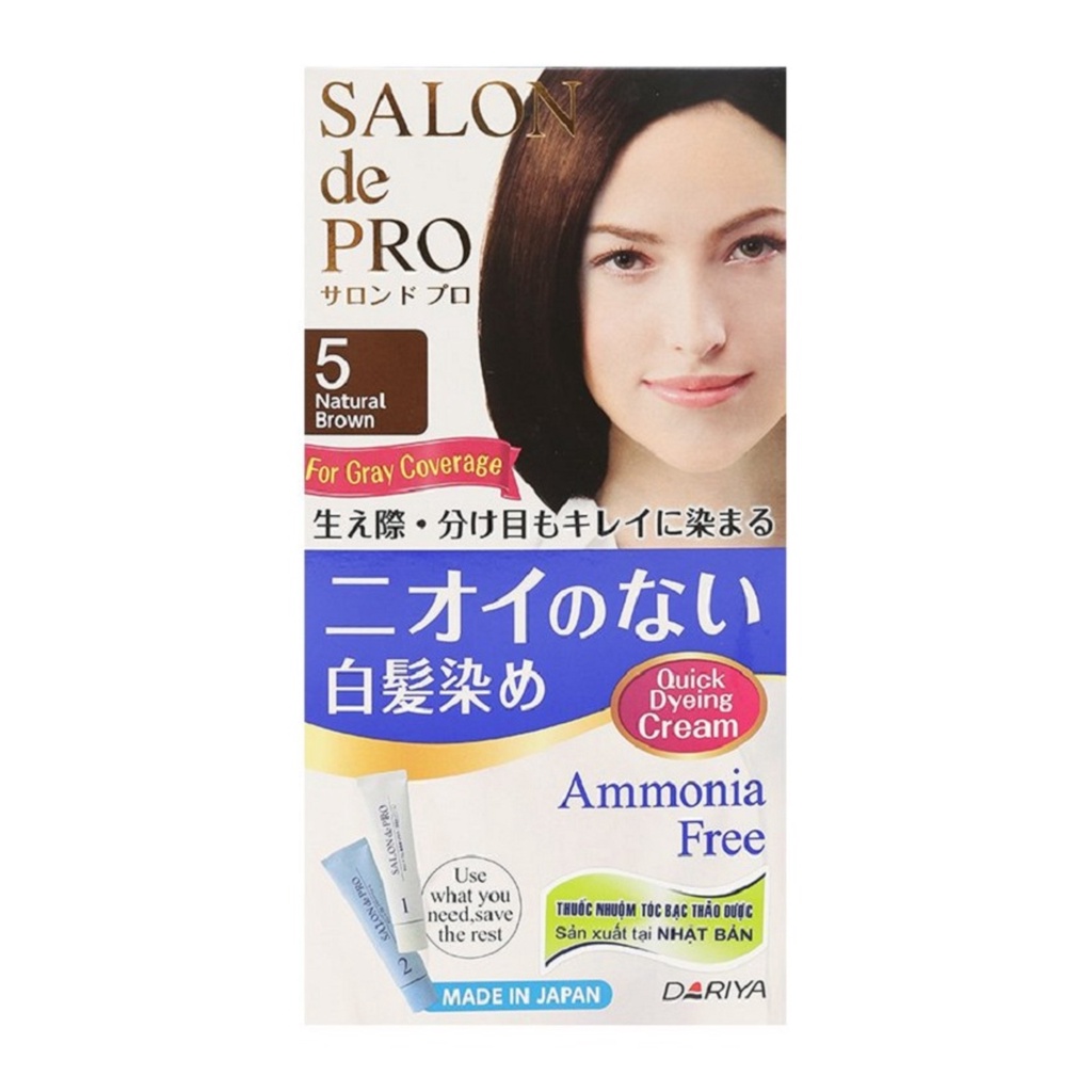 Kem Nhuộm Tóc Nữ Phủ Bạc Nhật Bản Salon De Pro 5 80g