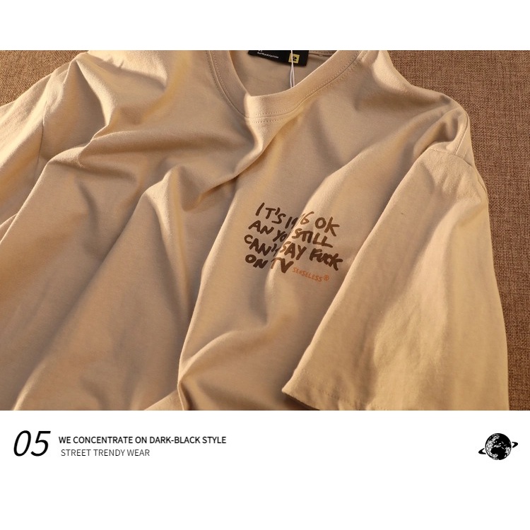 Áo Thun Dáng Rộng In Họa Tiết Y2K Phong Cách Thời Trang Harajuku