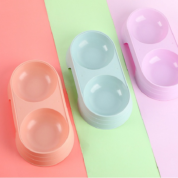 [HCM] Khay đôi đựng thức ăn size nhỏ tiện lợi dành cho thú cưng