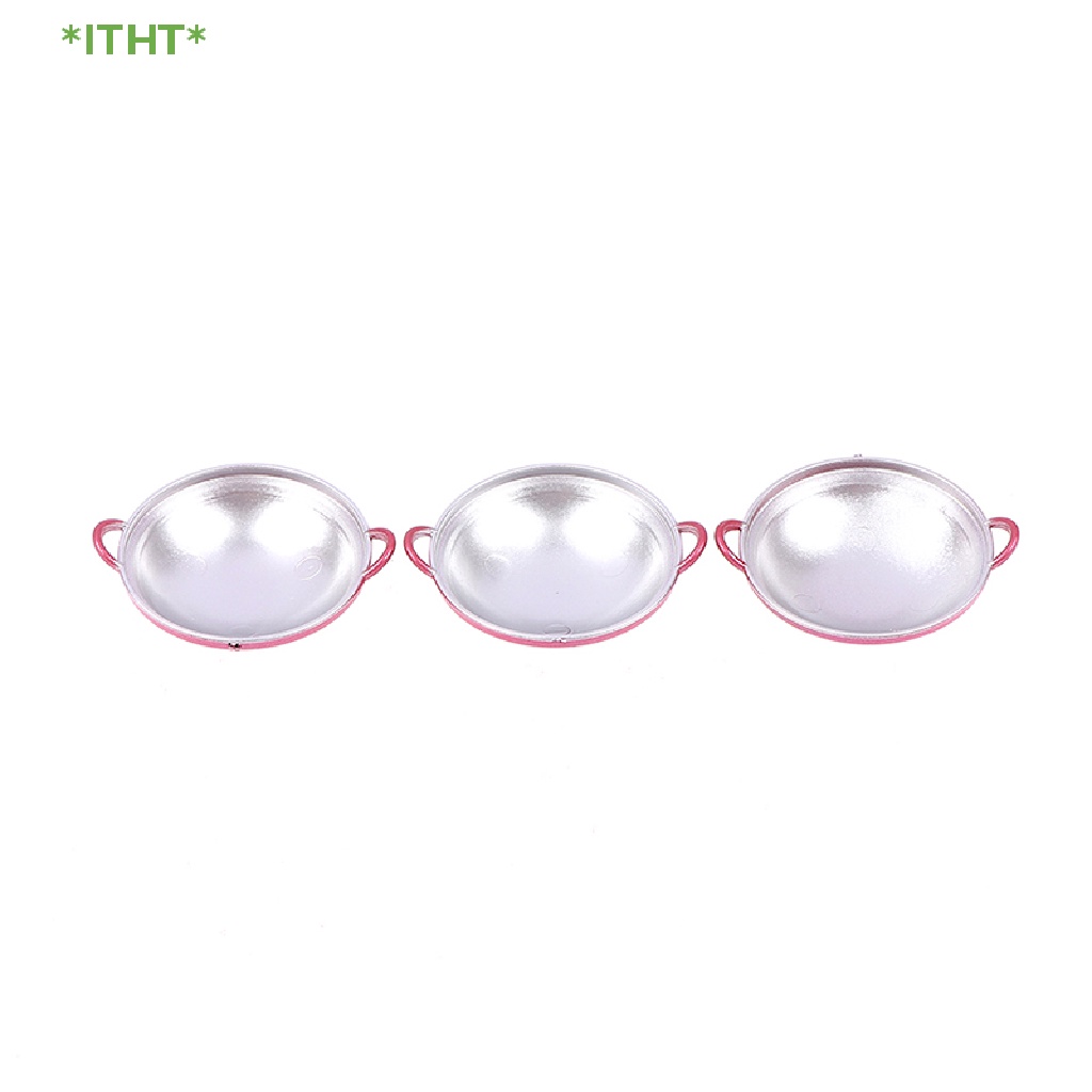 Bộ 3 Món Chén Đĩa &amp; Chảo Mini Cho Nhà Búp Bê Mới