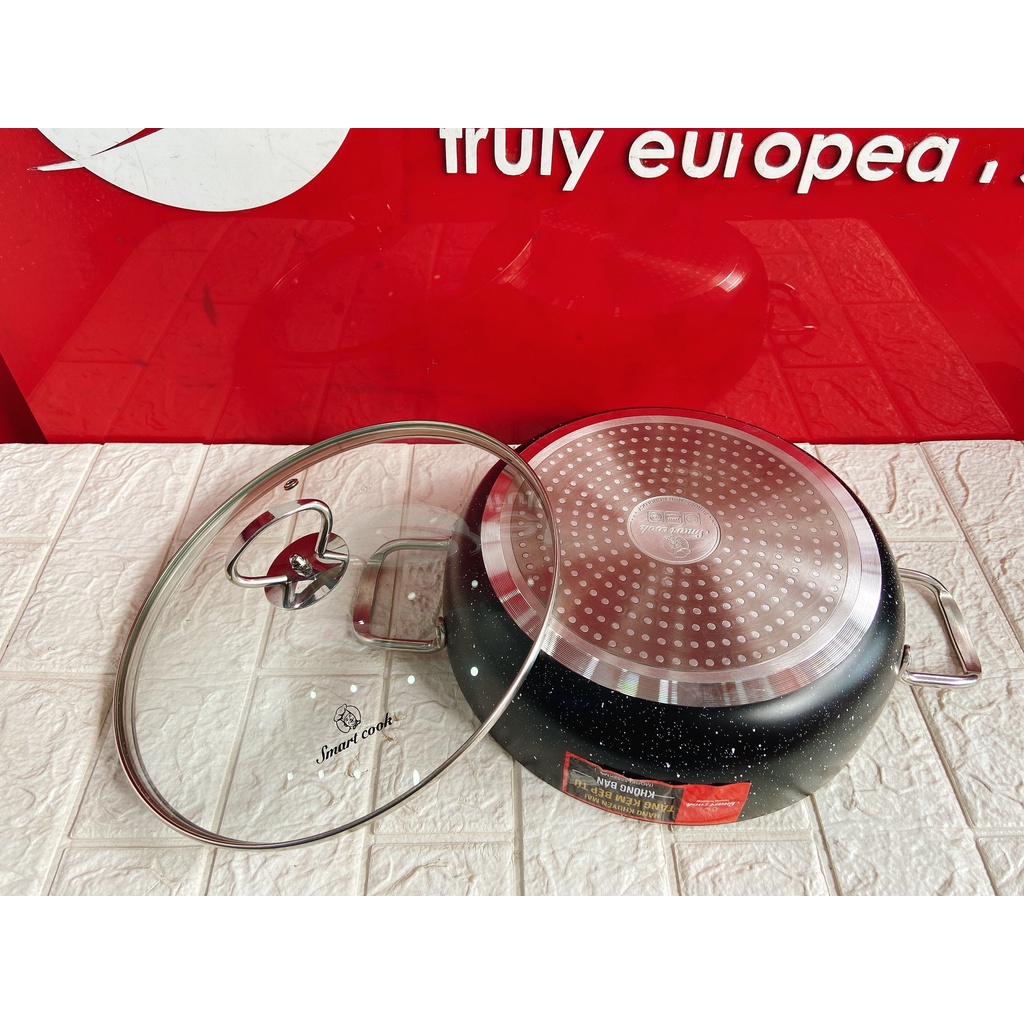 Nồi Lẩu Nhôm Chống Dính Vân Đá Đáy Từ Smartcook Elmich 5552KMB -26cm   GIAO MÀU NGẪU NHIÊN