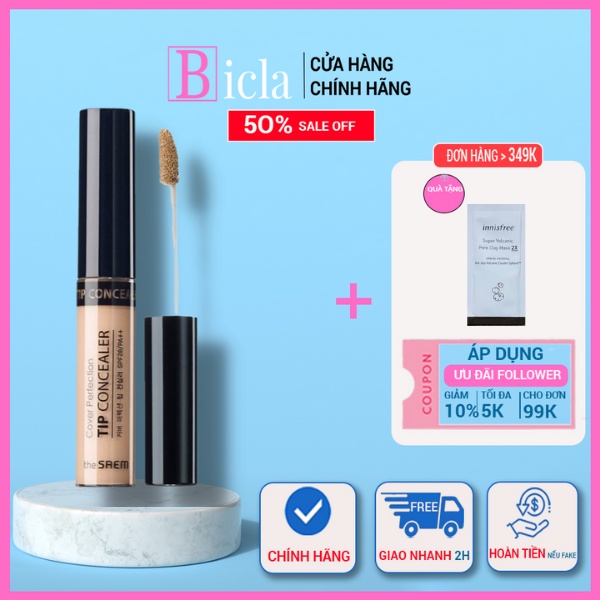  Kem Che Khuyết Điểm THE SAEM Cover Perfection Tip Concealer