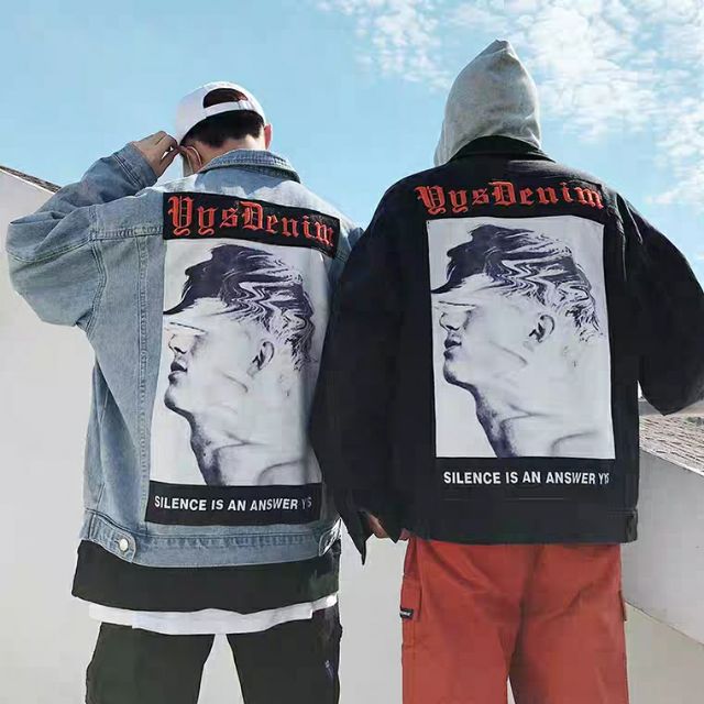 [Loại 1] Áo khoác jean nam nữ Unisex cổ điển Denim 2 màu xanh và đen hàng chuẩn shop loại 1