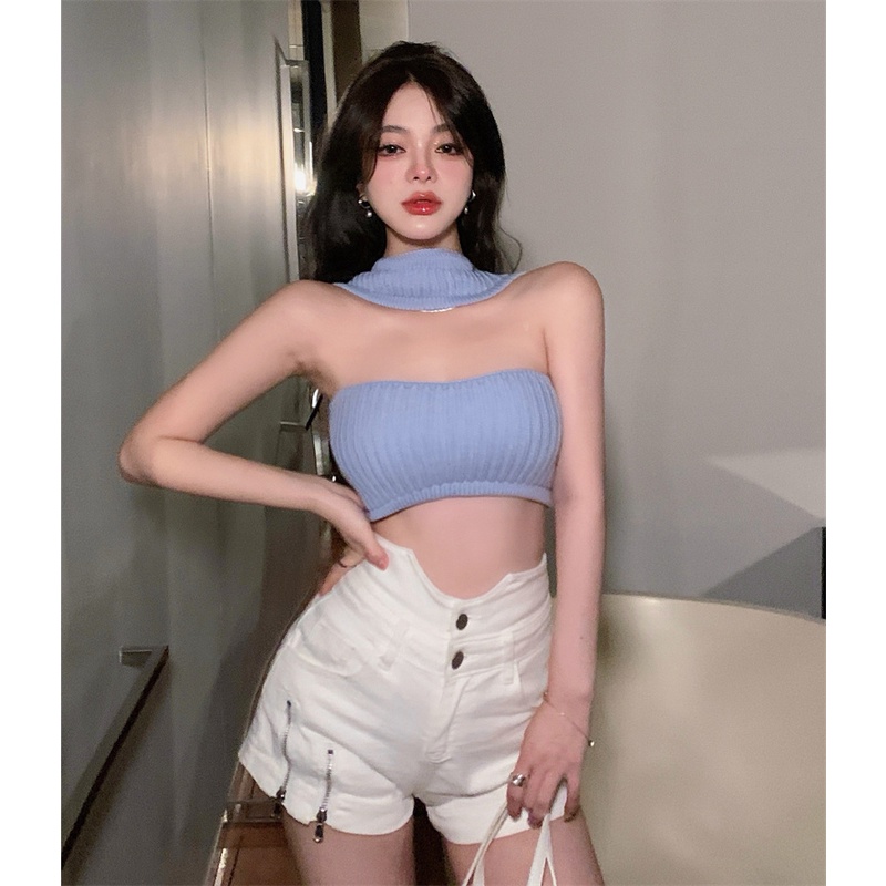 Áo dệt kim kumikumi hở vai phong cách Hàn Quốc thời trang quyến rũ