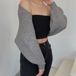áo khoác len croptop (ảnh thật)