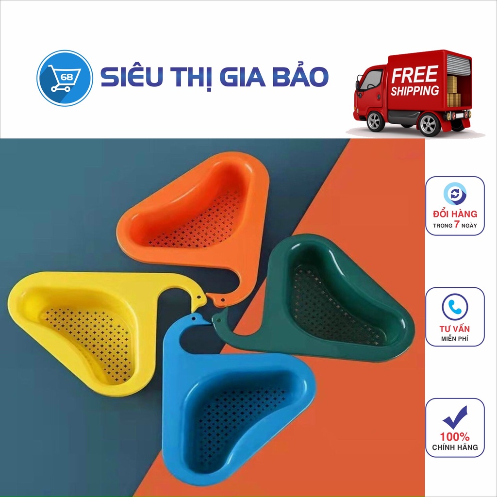 Giỏ lọc rác bồn rửa chén hình tam giác- giao màu ngẫu nhiên