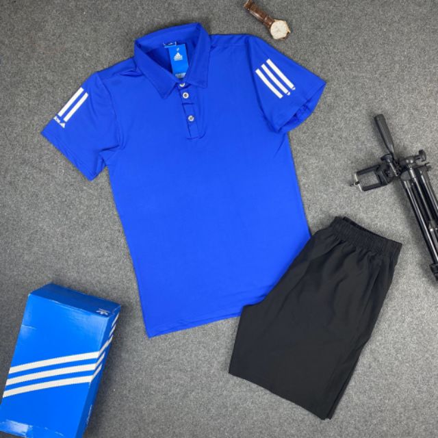 Bộ Thể Thao Nam Thun Lạnh Trơn-Cổ Bẻ (SP000987 ) | BigBuy360 - bigbuy360.vn