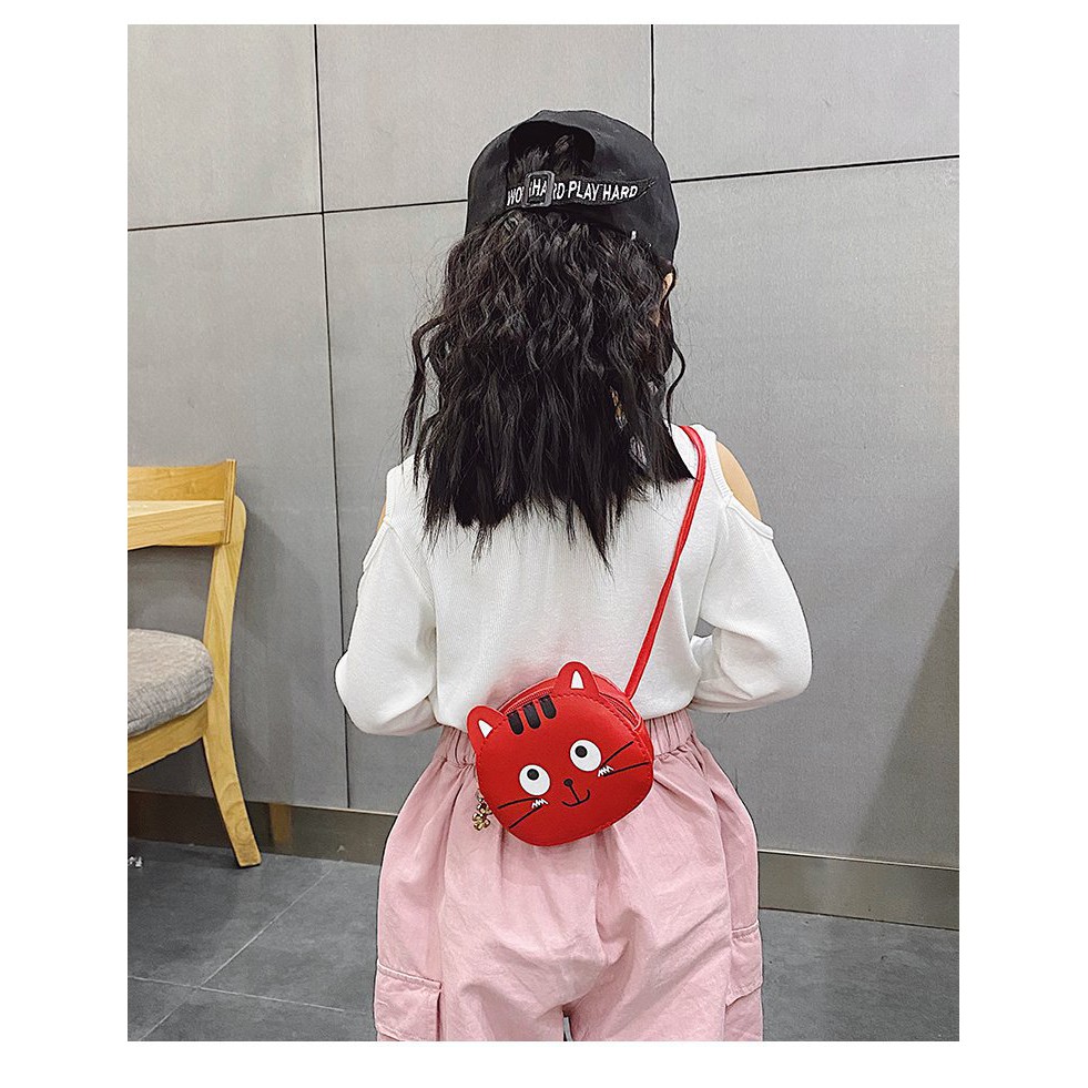 Túi đeo chéo mini hình MÈO CON dễ thương phong cách Hàn Quốc cho bé gái TX12