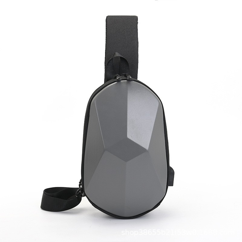 Túi đeo chéo nam kim cương cao cấp có 2 màu đen và xám TA599