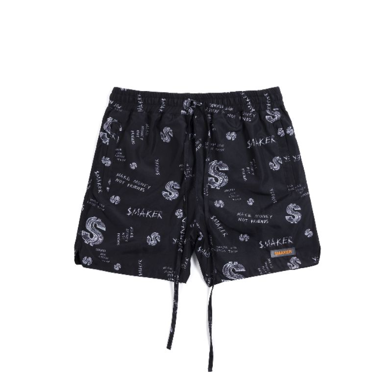 Quần Short dù logo vẽ tay (Đen, xám, nâu) CHẤT LIỆU NYLON PHONG CÁCH UNISEX