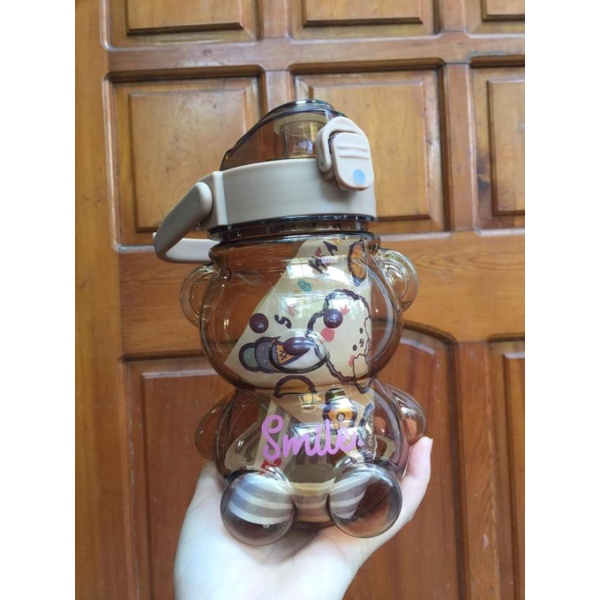Bình Nước Smile cute dung tích 1 Lít Siêu Dễ Thương