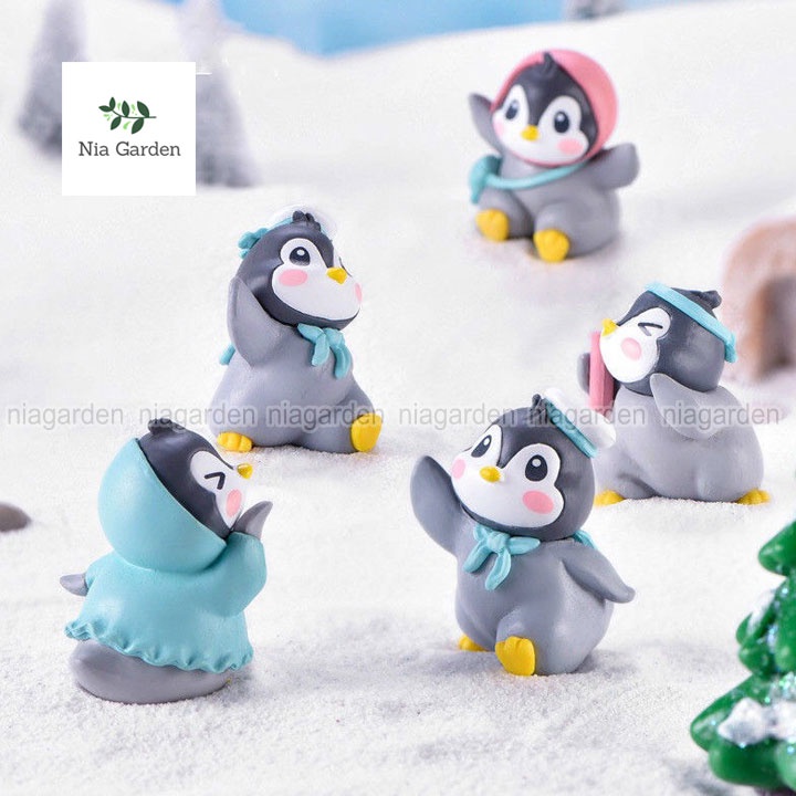 Tiểu cảnh chim cánh cụt baby dễ thương làm mô hình trang trí decor chậu cây vườn terrarium hồ cá Nia Garden N5