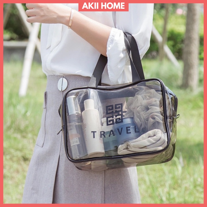 Túi đựng mỹ phẩm du lịch trong suốt, chống nước Travel Akii Home TD37