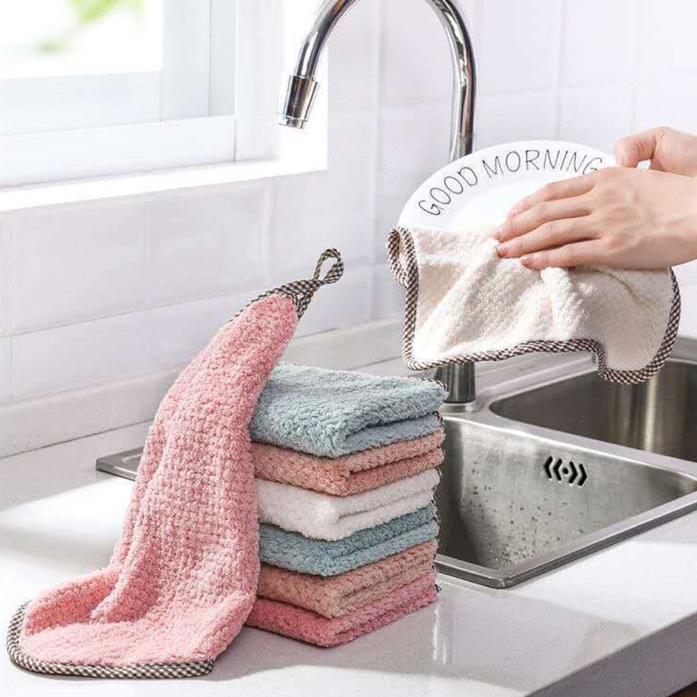 Khăn lau chén dĩa thấm hút tốt thiết kế tiện dụng cho nhà bếp