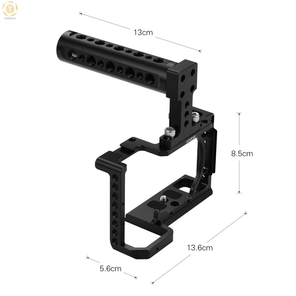 ANDOER SONY Bộ Giá Đỡ Máy Ảnh Hợp Kim Nhôm 12 Giờ Với Màn Hình 1 / 4 "3 / 8" A6300 A6000