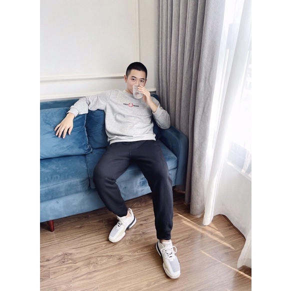 Áo nỉ thêu chữ FRED Đen-ghi | BigBuy360 - bigbuy360.vn