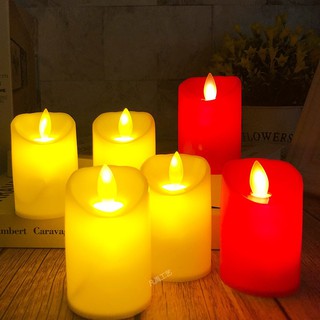 Nến điện tử đèn led mini trang trí decor nhà ở,...vỏ sáp, chạy pin, có sử dụng điều khiển từ xa