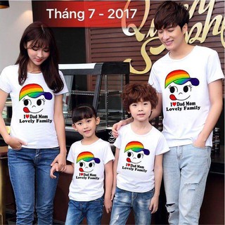 áo thun gia đình mặt cười