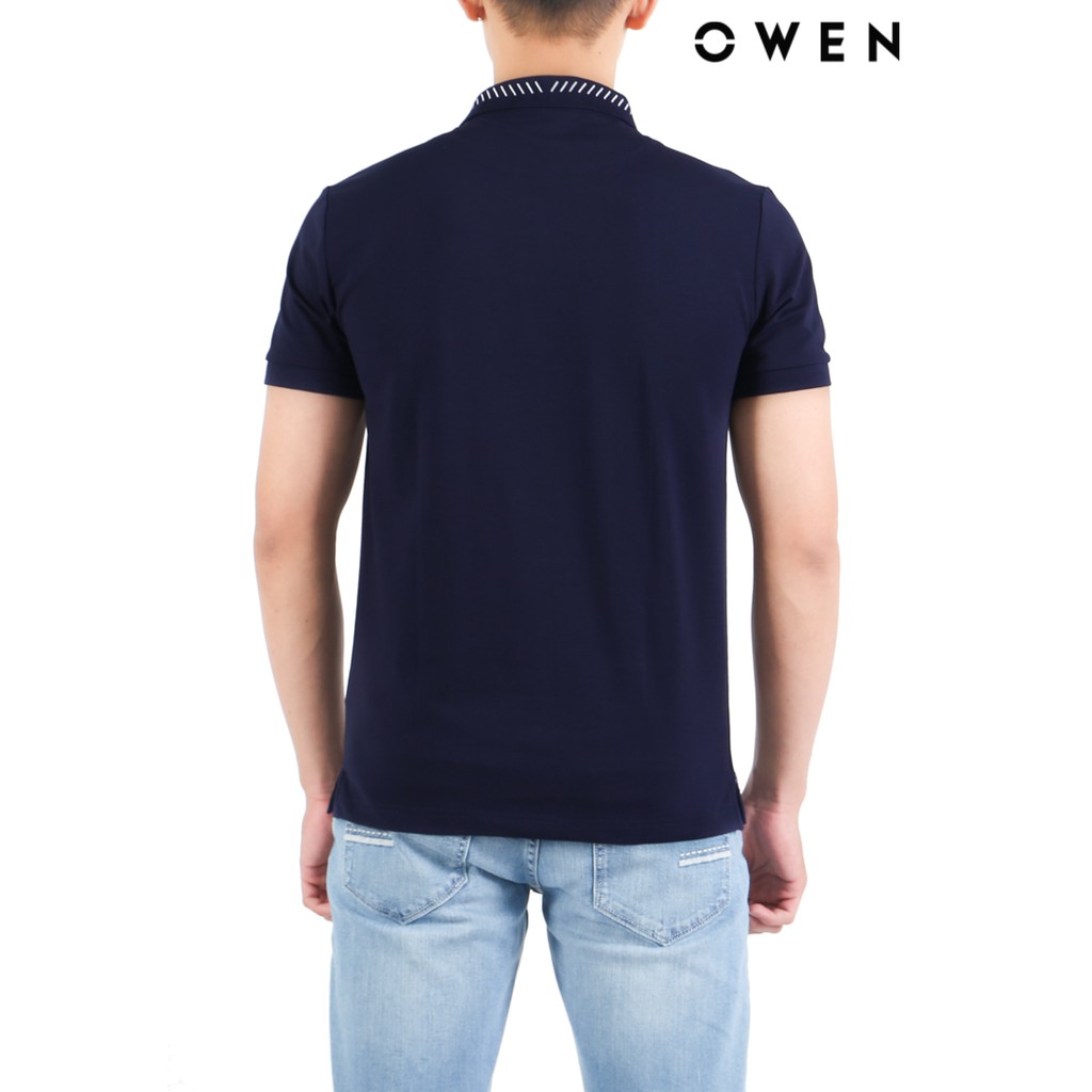 Áo polo ngắn tay Owen Bodyfit màu xanh đen - APV21880 | BigBuy360 - bigbuy360.vn