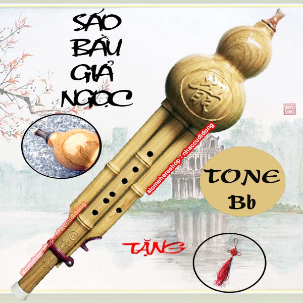 Sáo Bầu Giả Ngọc Vàng Tone C