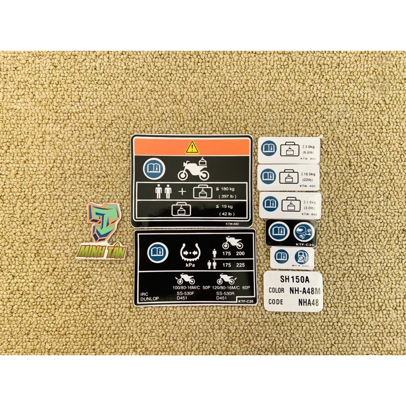 Bộ Tem thông số cho Sh ý, Sh Mode