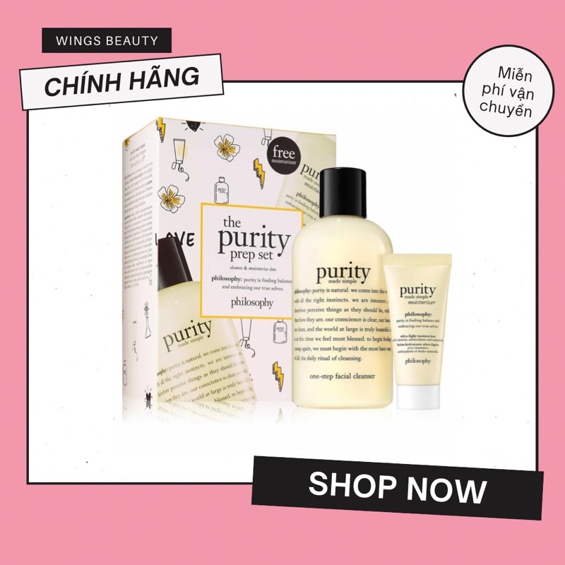 PHILOSOPHY - Set dưỡng da The Purity Prep Set Cleanse &amp; Moisturize Duo