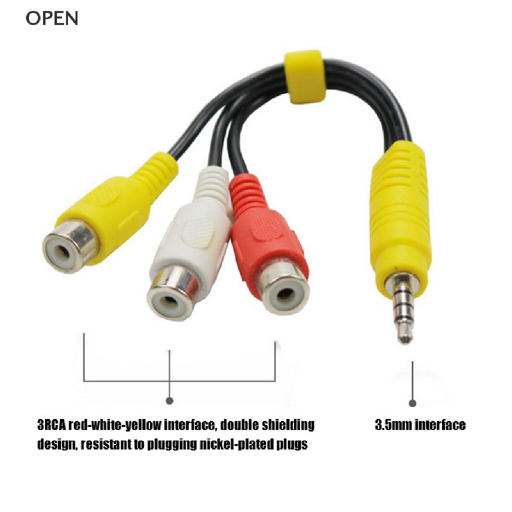 Cáp Chuyển Đổi Âm Thanh 3.5mm AV Male Sang 3RCA Female