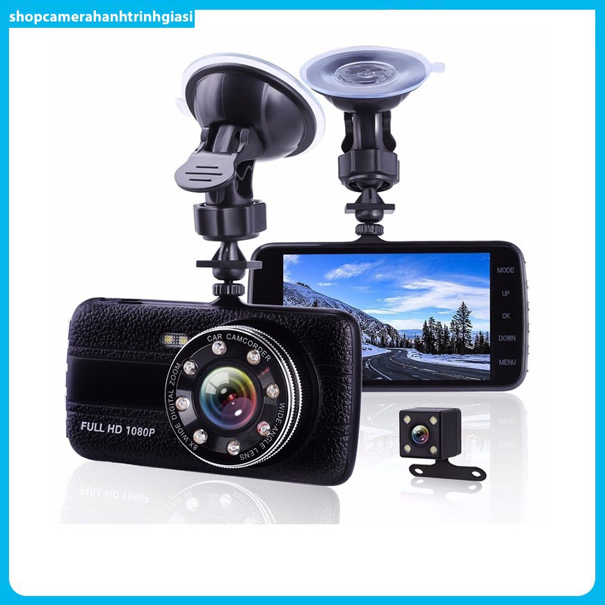 Camera Hành Trình Trước Sau Full HD Tích Hợp 8 LED Hồng Ngoại