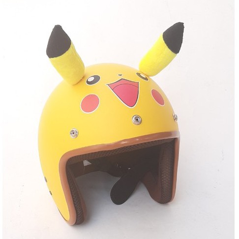 Mũ Bảo Hiểm Nửa Đầu 1/2 Pikachu ,Nón Bảo Hiểm Pika 3 4 Đầu -Bảo Hành 12 Tháng