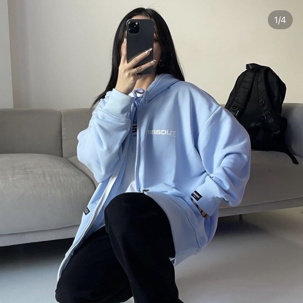 Áo Khoác Hoodie Zip MISOUT Mũ Trùm Unisex Chất Vải Nỉ Hàng Có Sẵn