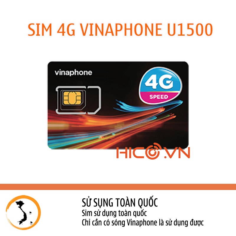 Sim 4G Vinaphone U900 Và U1500 - Tặng 500GB/Tháng - Trọn Gói 1 Năm Không Cần Nạp