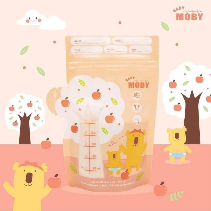 Moby - Túi Trữ Sữa Thái Lan - dung tích 150ML &amp; 240ML - Hàng chính Hãng