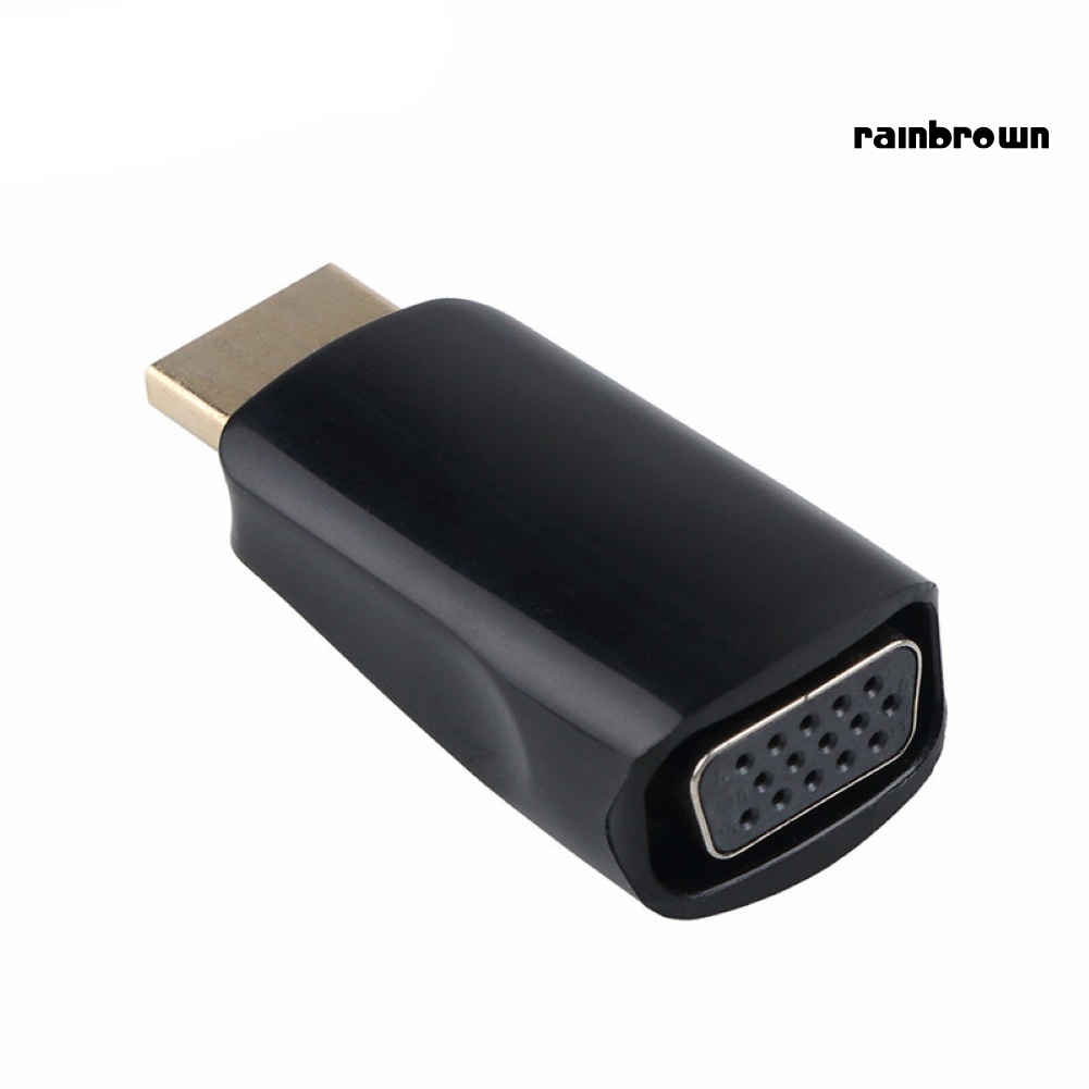 Bộ chuyển đổi tương thích HDMI sang VGA + cáp âm thanh đầu cắm sang cổng HD 1080P cho laptop PC