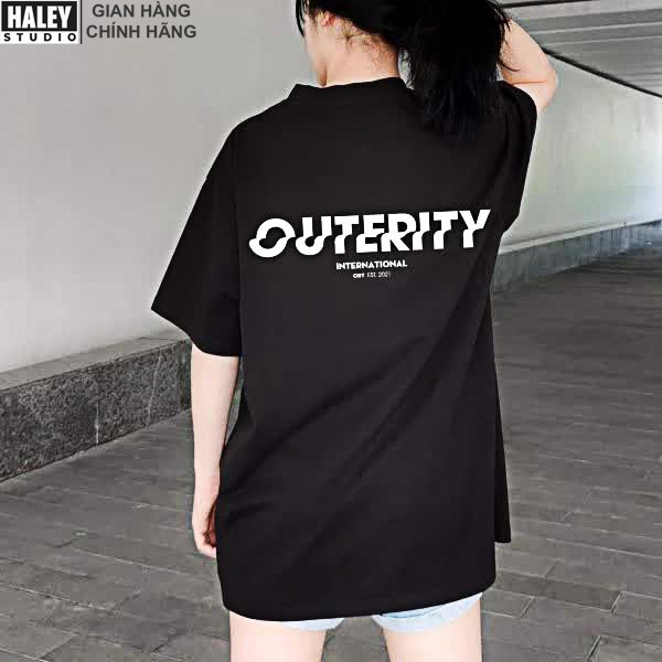 Áo Thun Nam Nữ Form Rộng Tay Lỡ HALEY CTN486 - CTN489 Local brand Outerity Freesize Street wear Phong Cách Chất Cotton