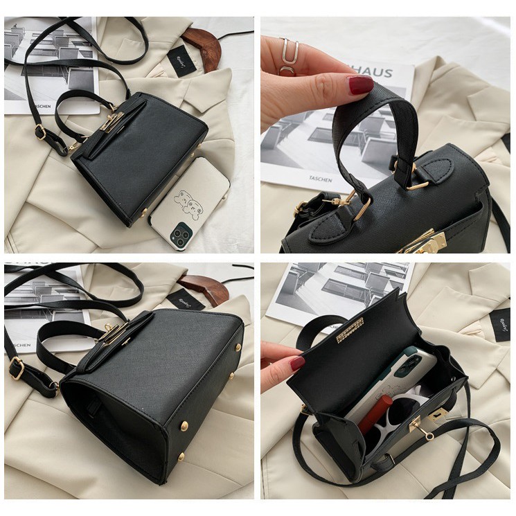 Túi xách nữ HM kelly  vân da xước thời trang size 19 túi đeo chéo TX30 | BigBuy360 - bigbuy360.vn