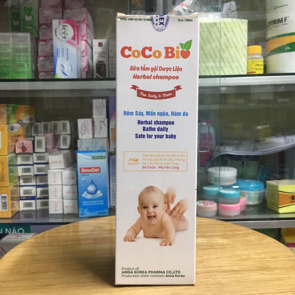 Sữa Tắm Gội Dược Liệu Coco Bio Cho Bé - Chai 150ml mãu mới