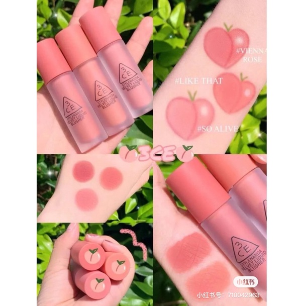 MÁ HỒNG KEM 3CE VELVET LIQUID BLUSHER