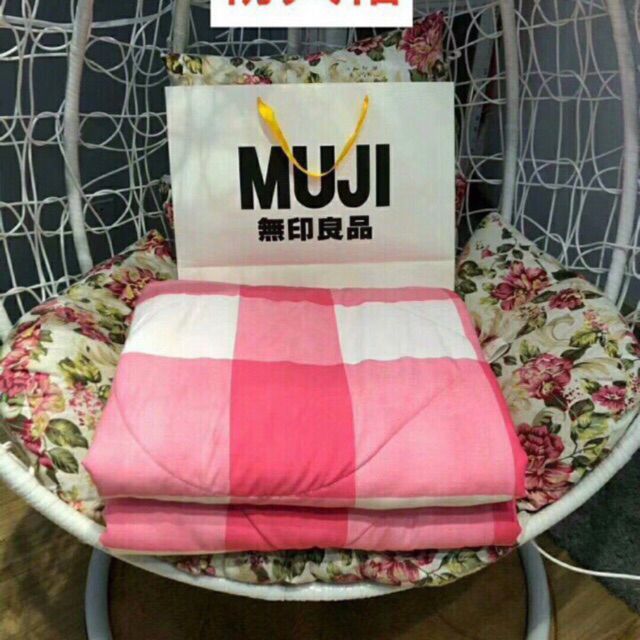 Chăn điều hoà Muji xuất Nhật kẻ to