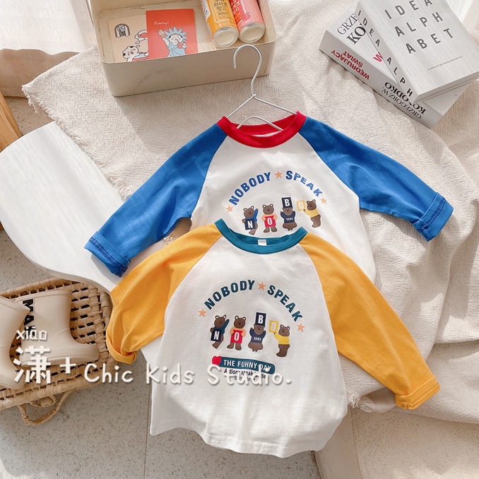 Hàng Mới Về Áo Thun Raglan Tay Dài In Họa Tiết Hoạt Hình Phong Cách Nhật Bản Hàn Quốc Thời Trang Mùa Thu 2022 Dành Cho Bé Trai Gái